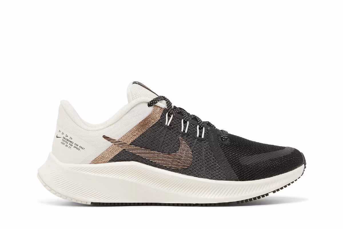Nike Women's Quest 4 Premium Black Metallic Copper Coin, view 2