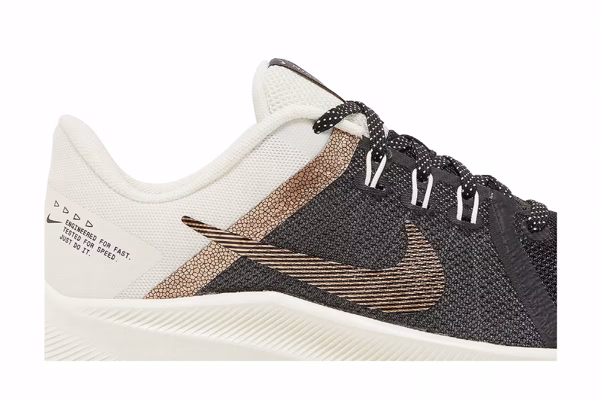 Nike Women's Quest 4 Premium Black Metallic Copper Coin, view 3