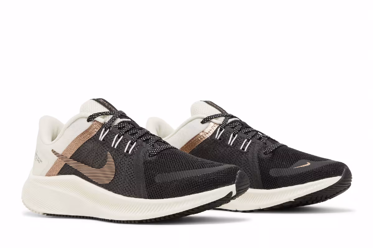 Nike Women's Quest 4 Premium Black Metallic Copper Coin, view 9