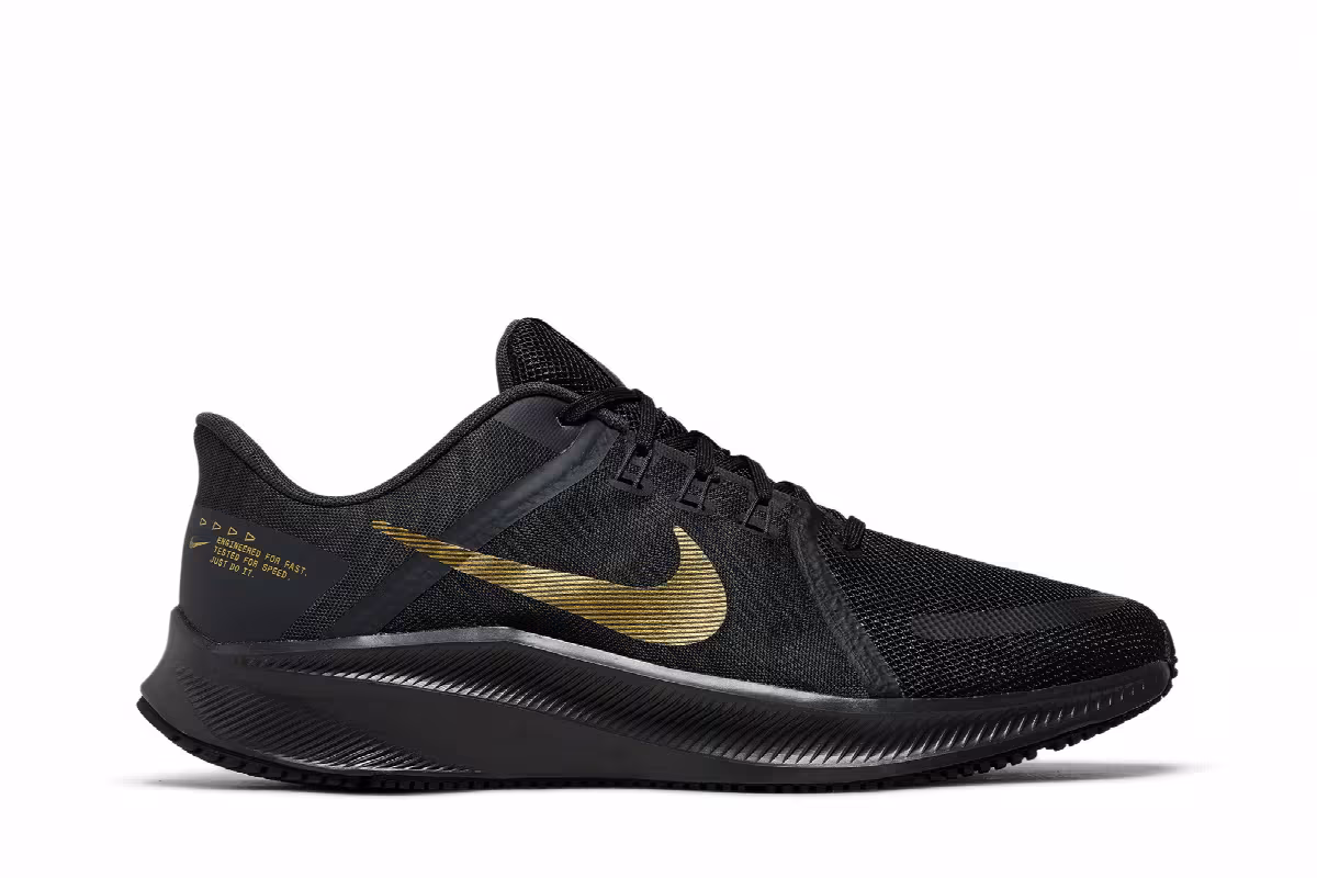 Nike Quest 4 Black Metallic Gold, view 2