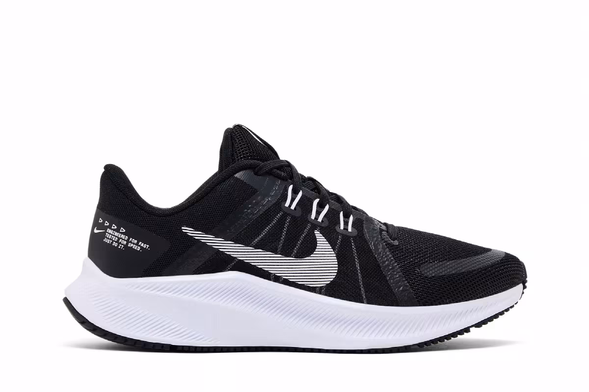 Nike Women's Quest 4 Black White, view 2