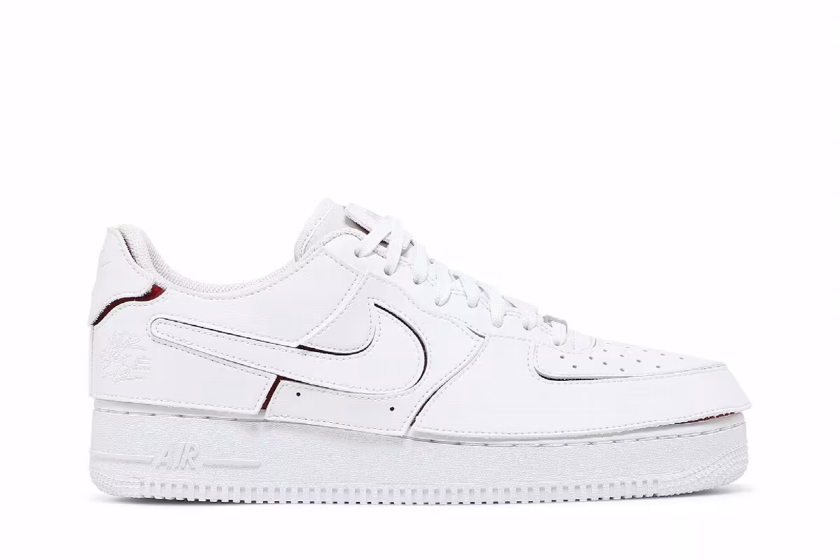 Nike Air Force 1/1 White Varsity Red, view 2