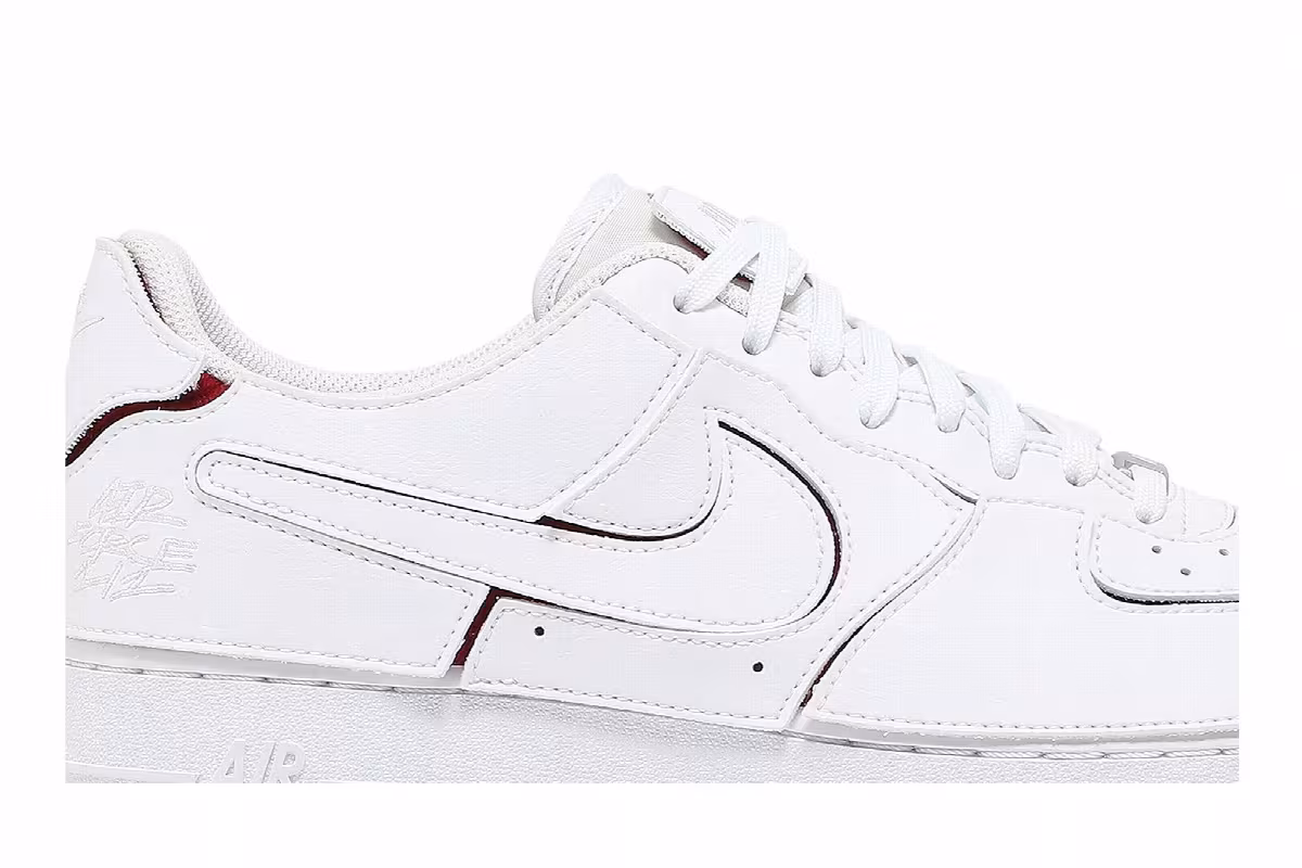 Nike Air Force 1/1 White Varsity Red, view 3