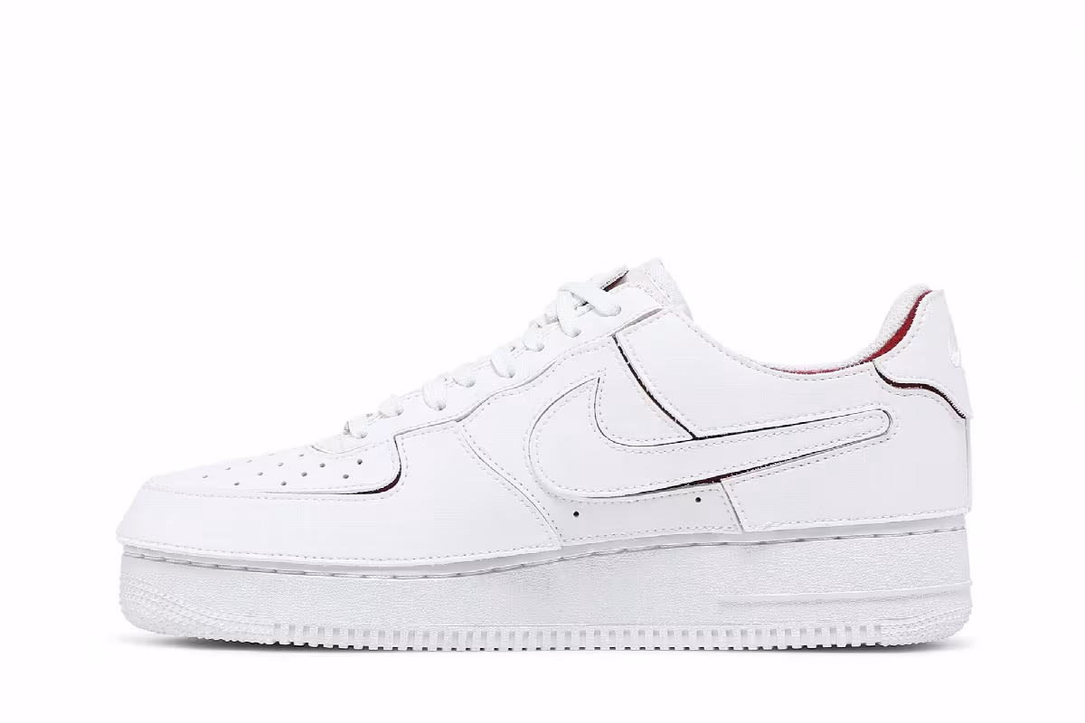 Nike Air Force 1/1 White Varsity Red, view 4