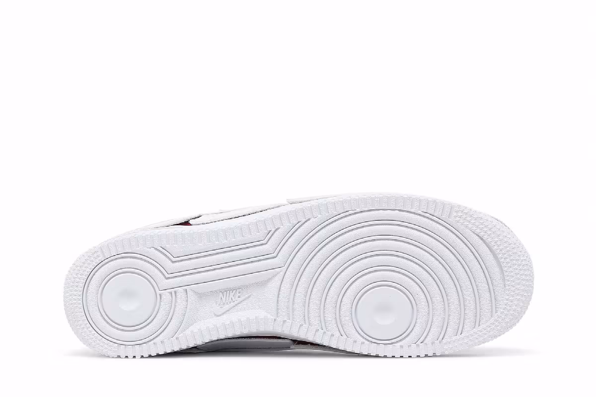 Nike Air Force 1/1 White Varsity Red, view 5