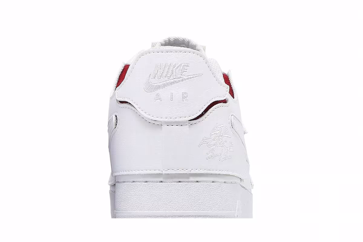 Nike Air Force 1/1 White Varsity Red, view 8