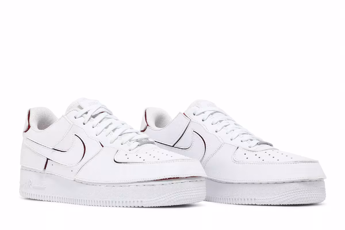 Nike Air Force 1/1 White Varsity Red, view 9