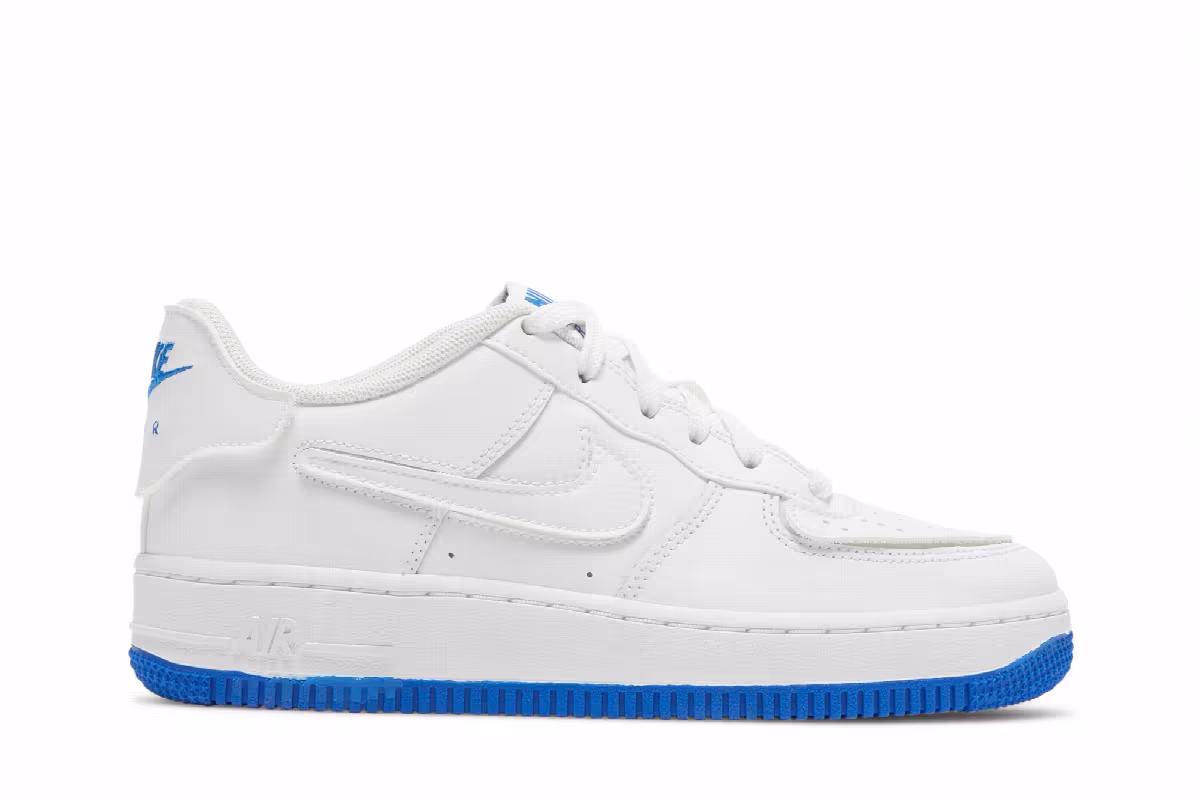 Nike Air Force 1/1 GS White Royal Blue, view 2