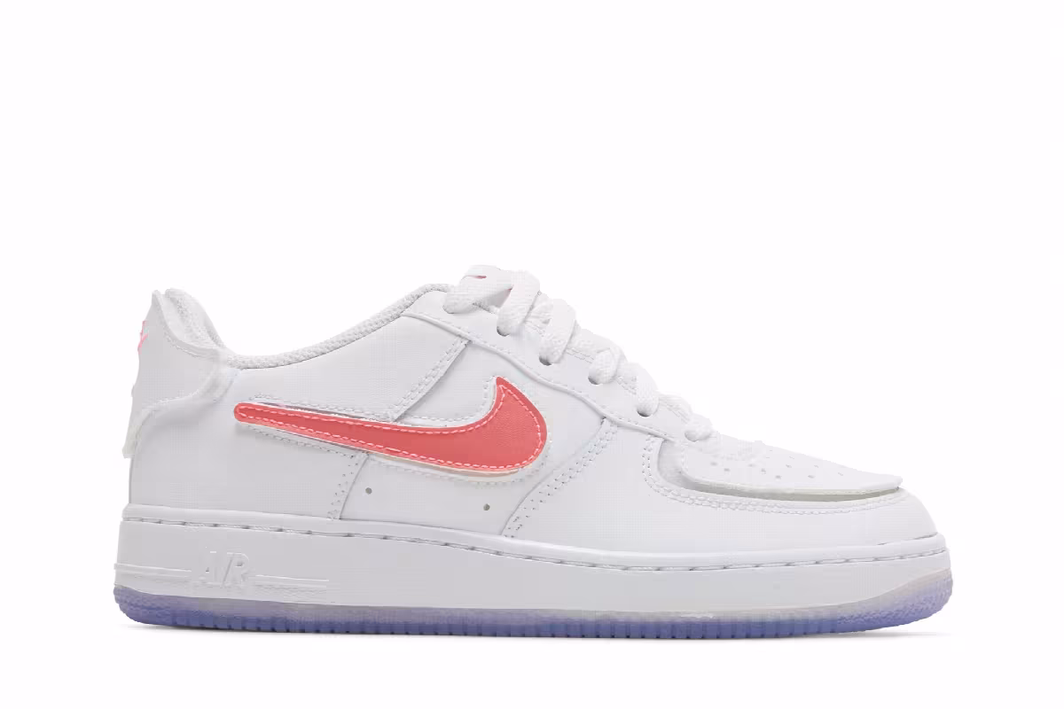 Nike Air Force 1/1 GS White Purple Pulse, view 2