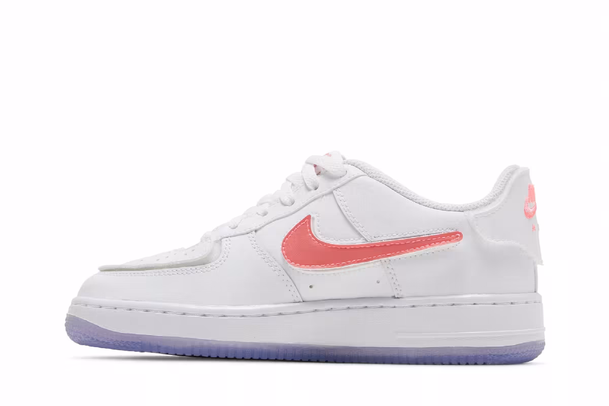 Nike Air Force 1/1 GS White Purple Pulse, view 4