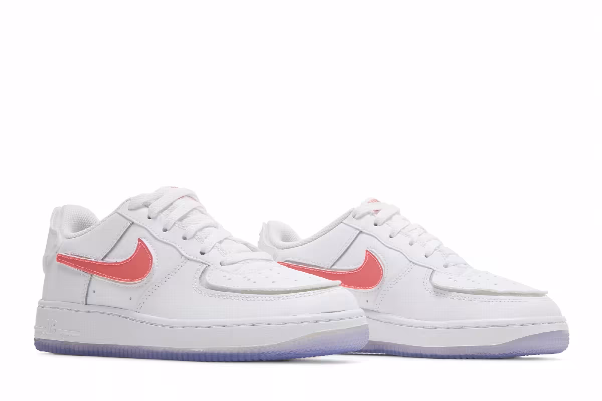 Nike Air Force 1/1 GS White Purple Pulse, view 9
