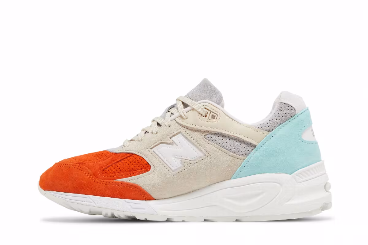 Kith x New Balance 990v2 Made in USA Cyclades, view 4