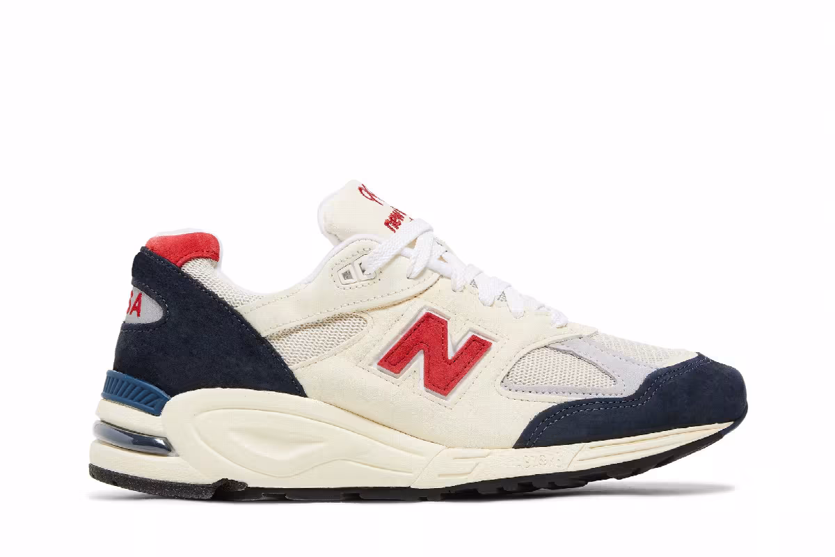 Teddy Santis x New Balance 990v2 Made in USA Navy Sea Salt, view 2