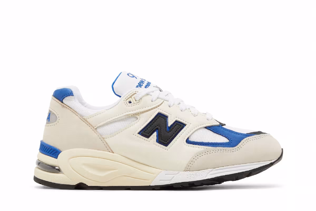 Teddy Santis x New Balance 990v2 Made in USA White Blue, view 2