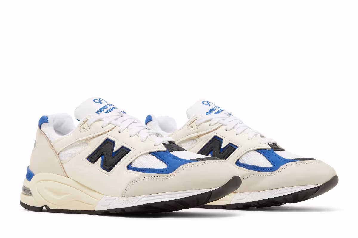 Teddy Santis x New Balance 990v2 Made in USA White Blue, view 9