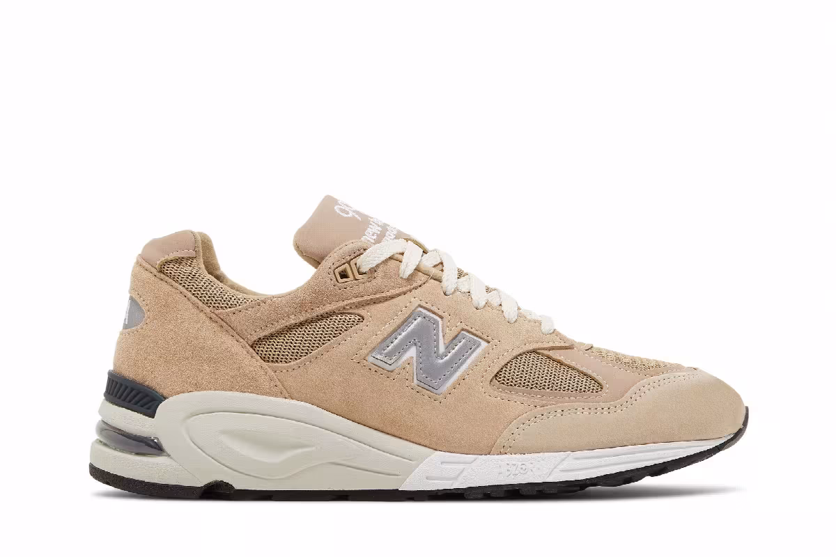 Kith x New Balance 990v2 Made in USA Tan, view 2