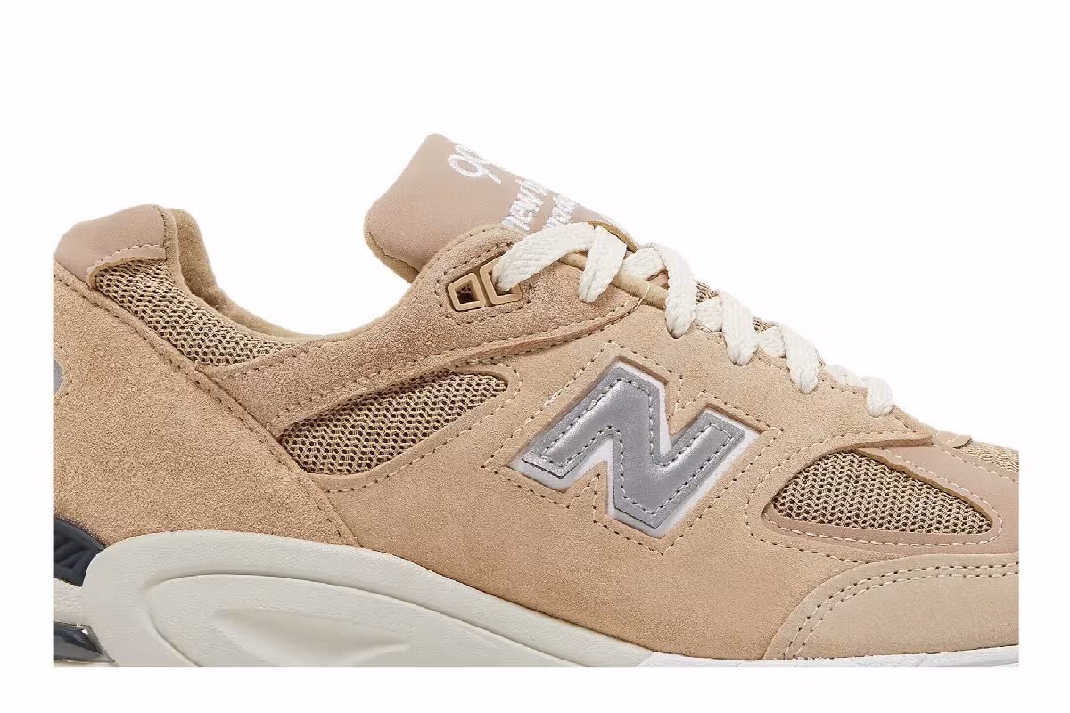 Kith x New Balance 990v2 Made in USA Tan, view 3