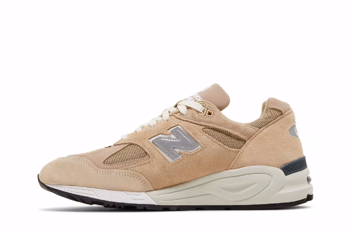 Kith x New Balance 990v2 Made in USA Tan, view 4