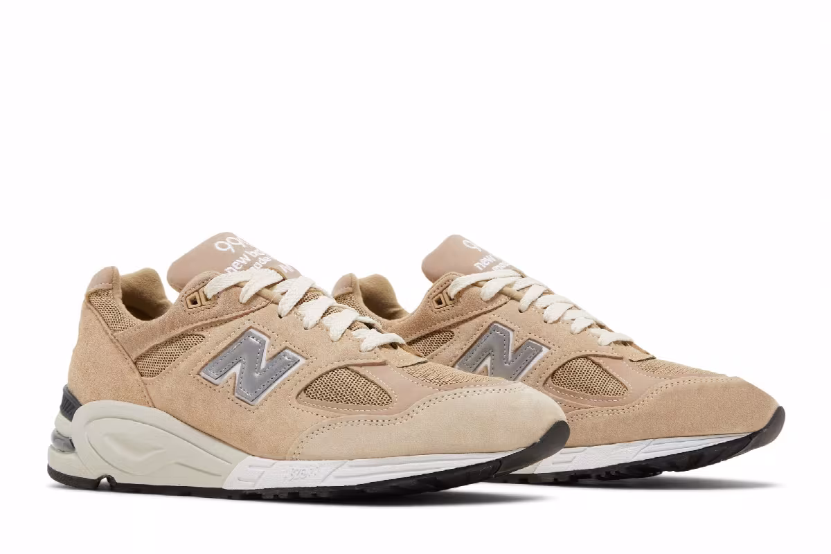 Kith x New Balance 990v2 Made in USA Tan, view 9