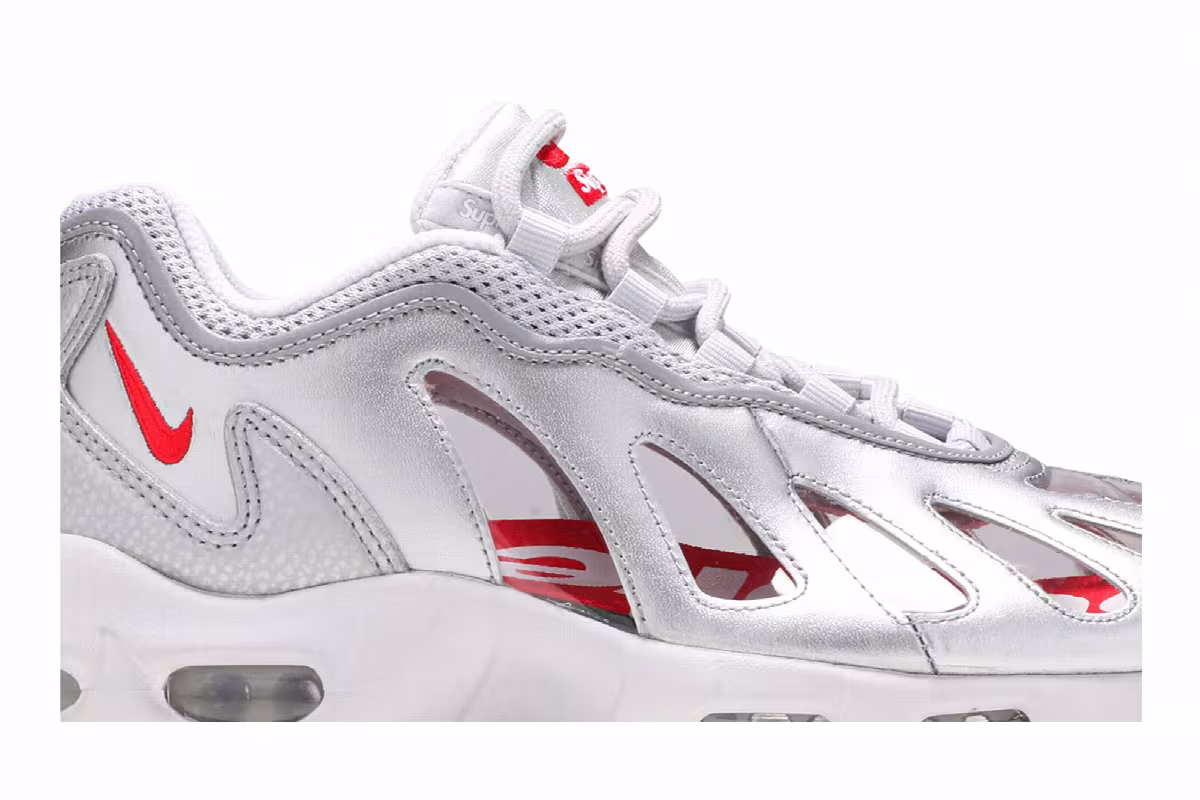 Supreme x Nike Air Max 96 Metallic Silver, view 3
