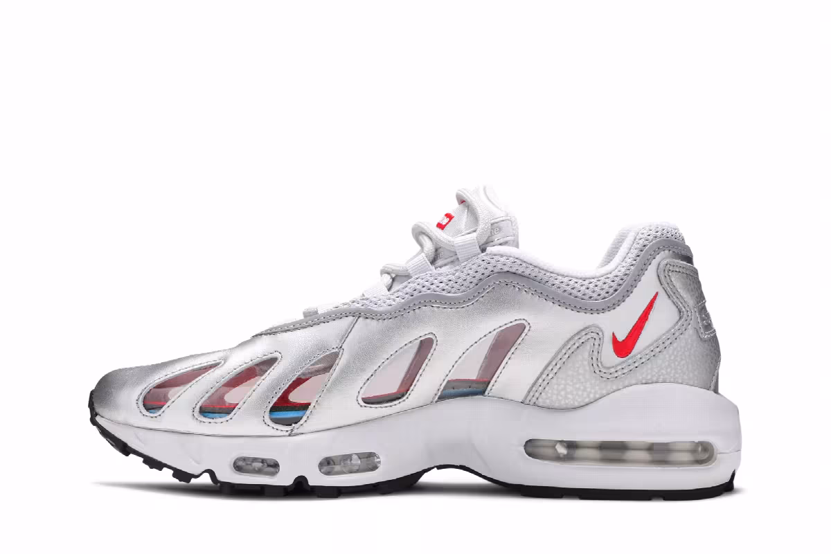 Supreme x Nike Air Max 96 Metallic Silver, view 4