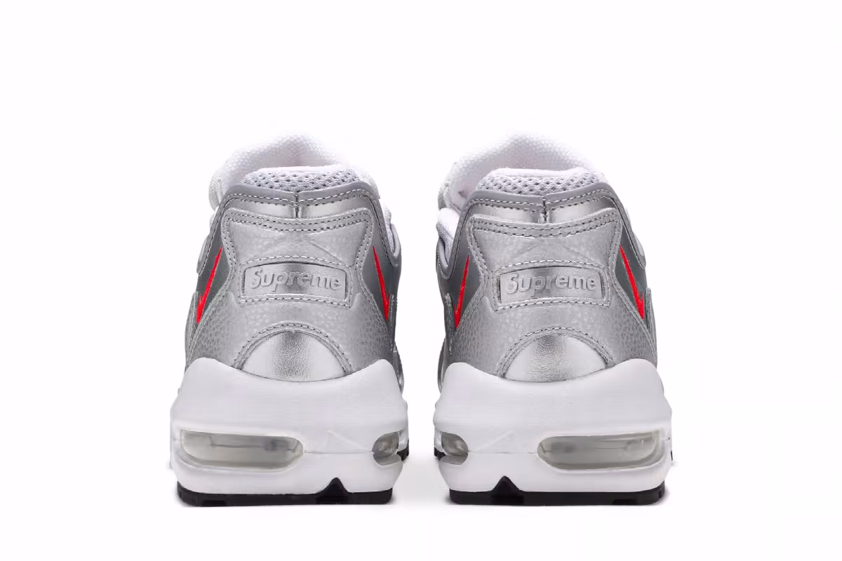 Supreme x Nike Air Max 96 Metallic Silver, view 7