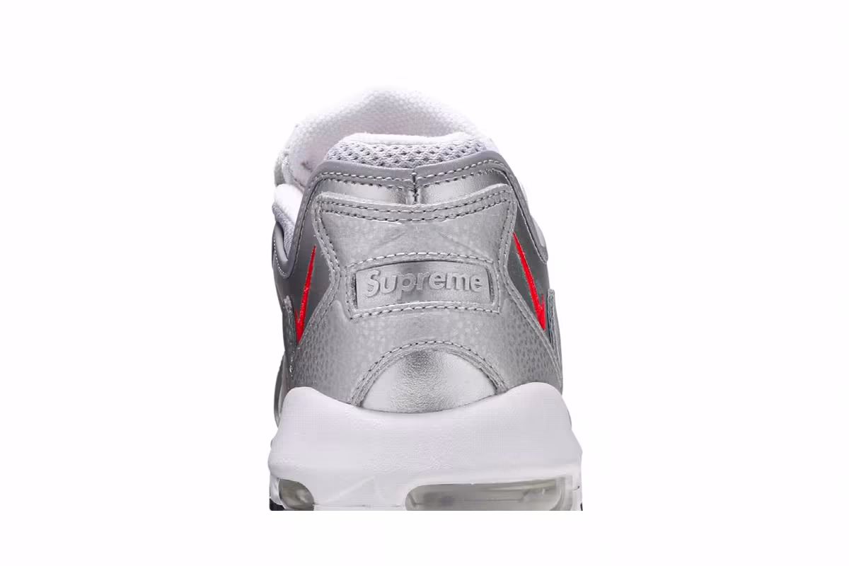 Supreme x Nike Air Max 96 Metallic Silver, view 8