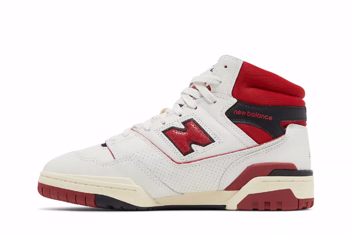 Aimé Leon Dore x New Balance 650R White Red, view 4