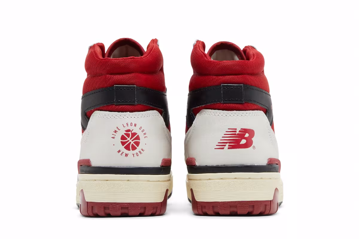 Aimé Leon Dore x New Balance 650R White Red, view 7
