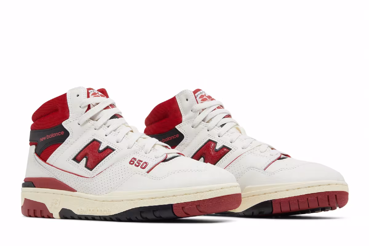 Aimé Leon Dore x New Balance 650R White Red, view 9