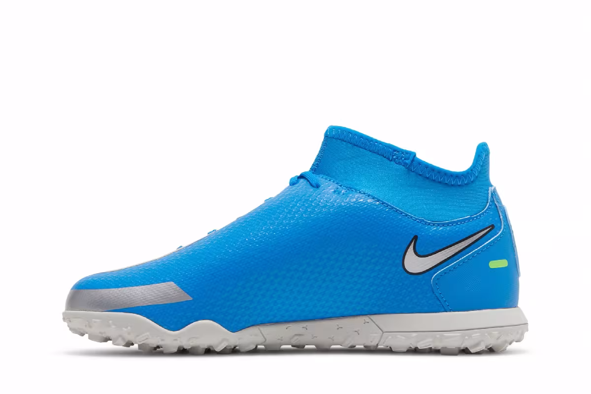 Nike Phantom GT Club DF TF GS Photo Blue Metallic Silver, view 4
