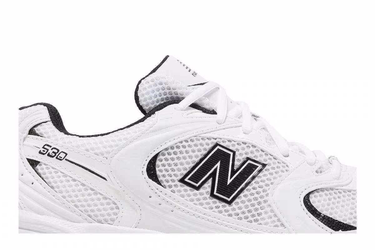 New Balance 530 White Black, view 3