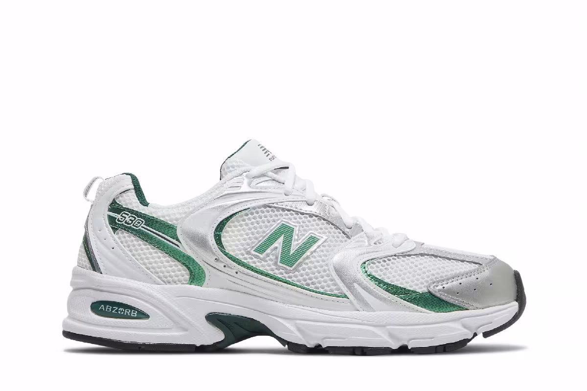 New Balance 530 White Nightwatch Green, view 2