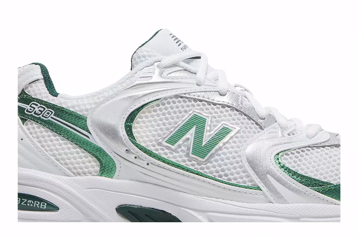 New Balance 530 White Nightwatch Green, view 3