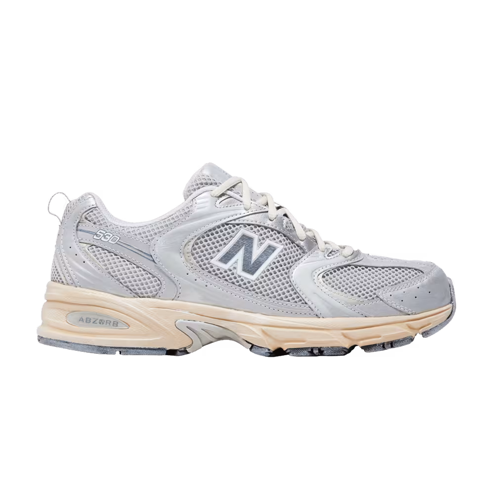 New Balance 530 Silver Moonbeam Distressed