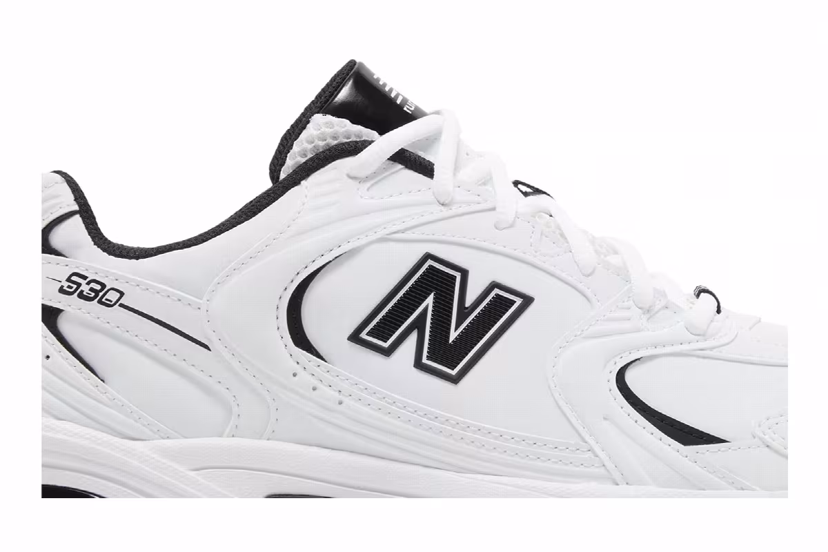 New Balance 530 White Black, view 3