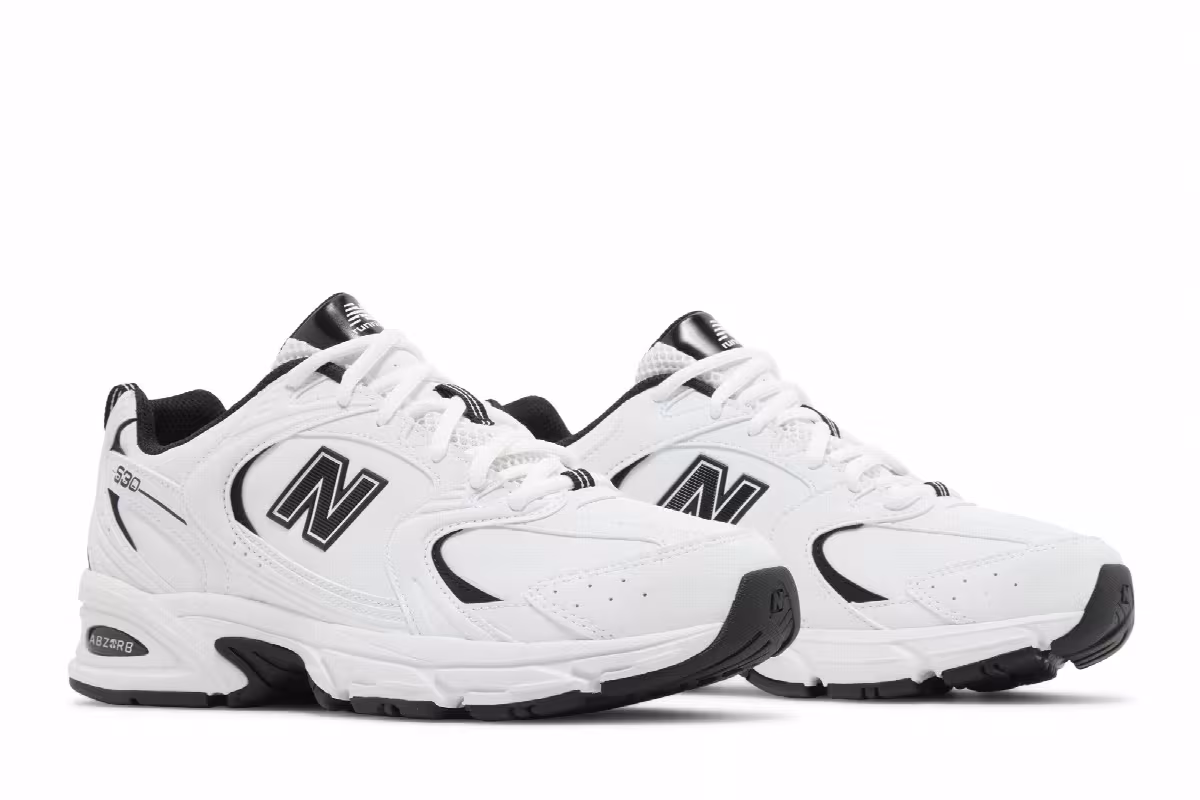 New Balance 530 White Black, view 9