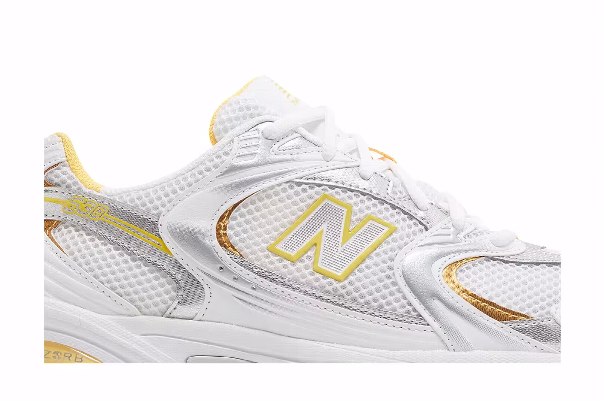 New Balance 530 White Vibrant Apricot, view 3