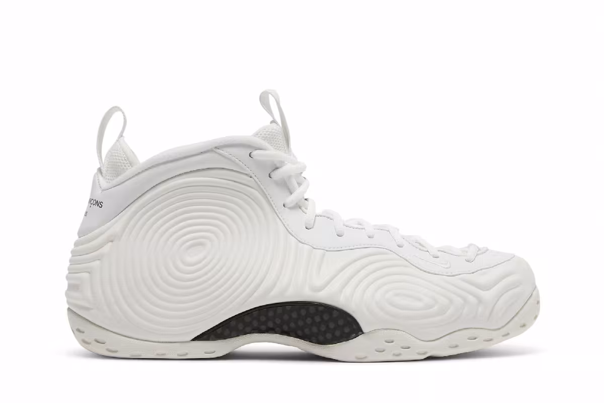 Comme des Garçons Homme Plus x Nike Air Foamposite One White, view 2
