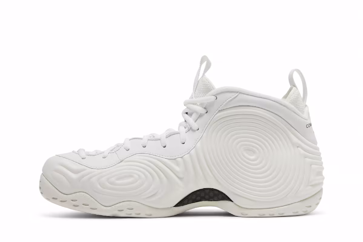 Comme des Garçons Homme Plus x Nike Air Foamposite One White, view 4