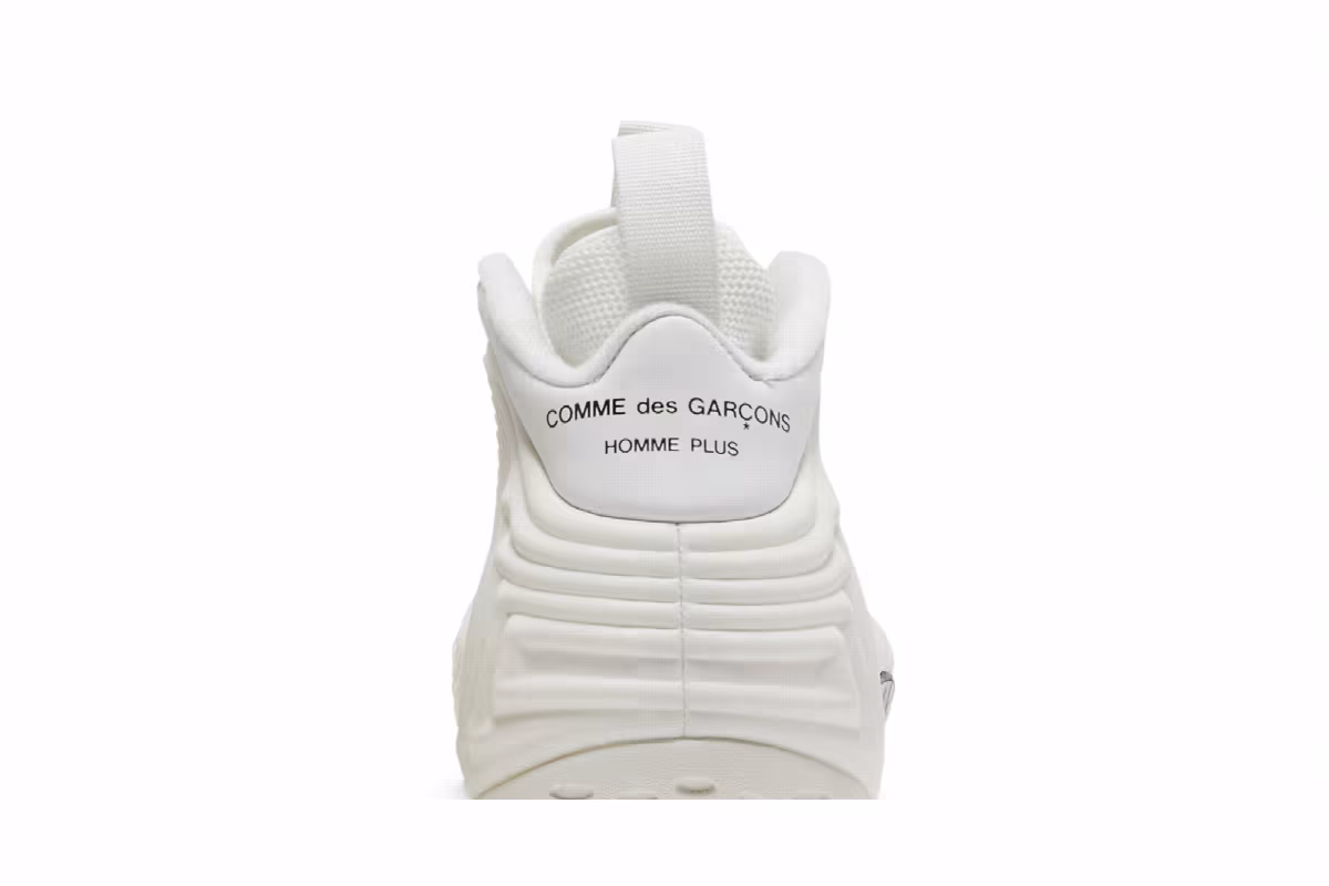 Comme des Garçons Homme Plus x Nike Air Foamposite One White, view 8