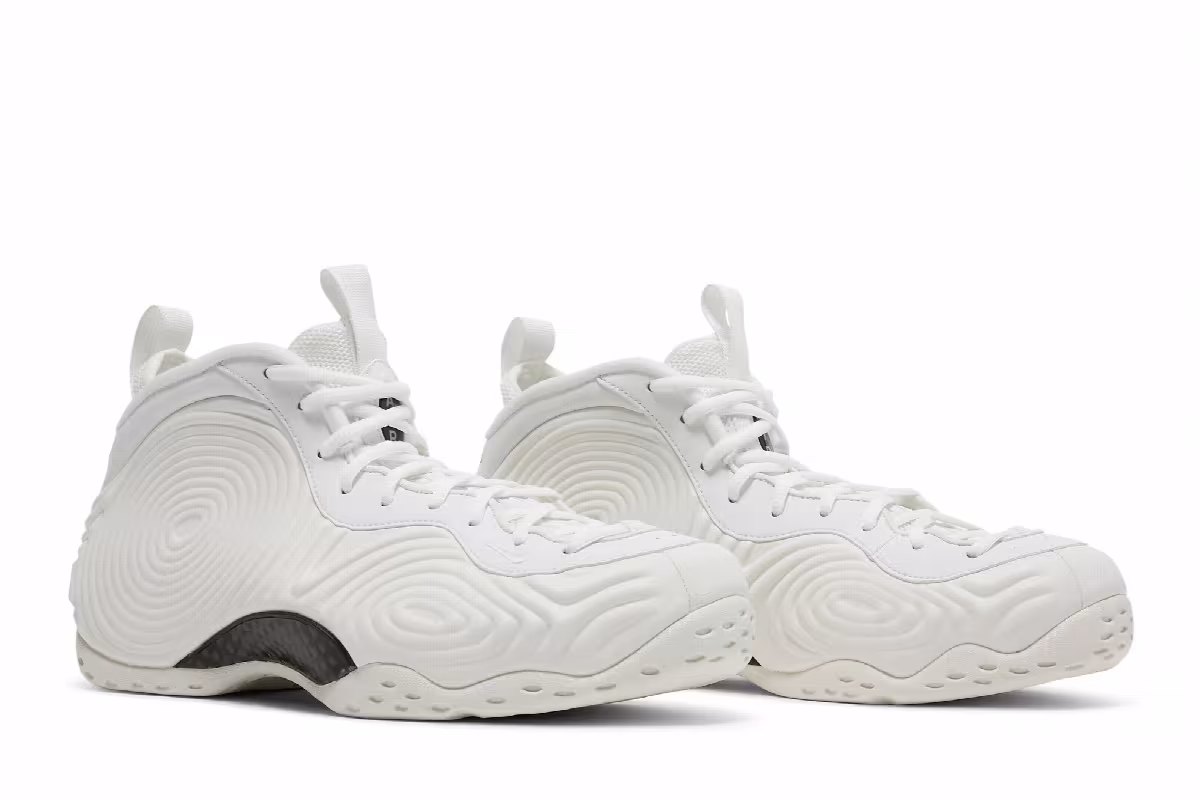 Comme des Garçons Homme Plus x Nike Air Foamposite One White, view 9