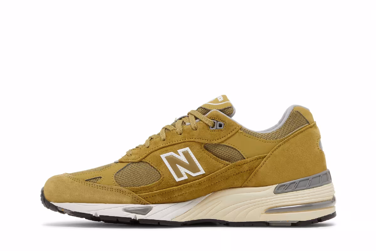 New Balance 991 Made in England Green White, view 4