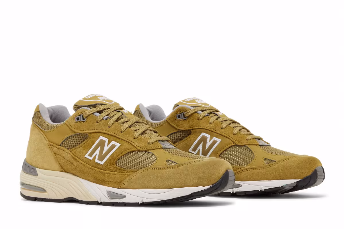 New Balance 991 Made in England Green White, view 9