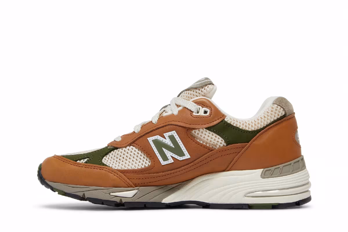 Aimé Leon Dore x New Balance Women's 991 Made in England Tan, view 4