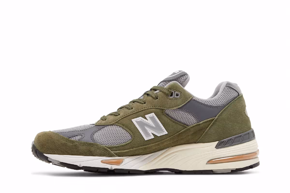 New Balance 991 Made in England Green Grey, view 4