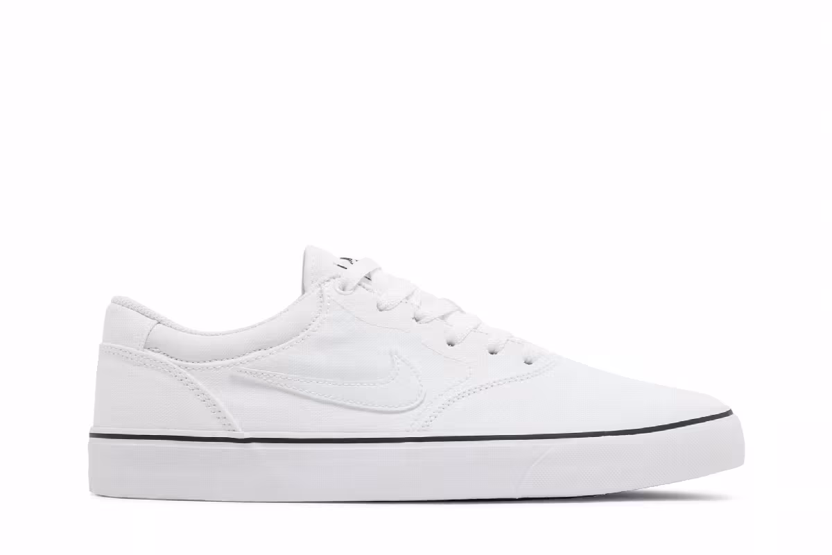 Nike Chron 2 Canvas SB Triple White, view 2