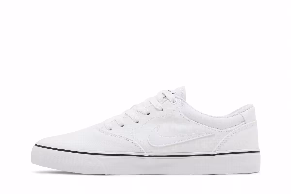 Nike Chron 2 Canvas SB Triple White, view 4