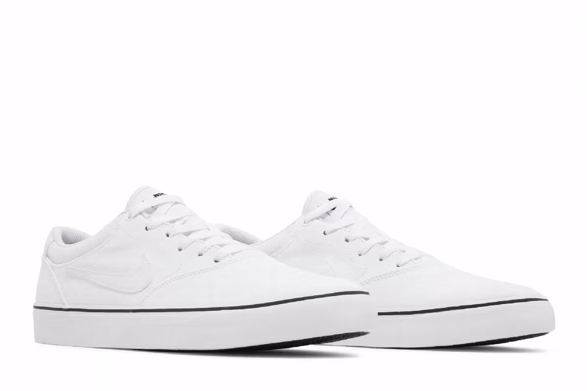 Nike Chron 2 Canvas SB Triple White, view 9