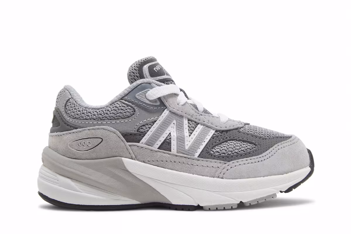 New Balance 990v6 Toddler Castlerock, view 2